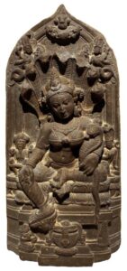 Devi Manasa with her husband Jaratkaru & son Astik