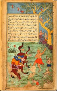 Angada smites the demon Narantaka