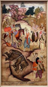 Bhima Kills the Elephant Ashvatthama1598 SculpturePedia Bhima Kills the Elephant Ashvatthama