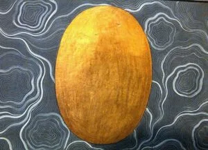 Golden cosmic egg Hiranyagarbha by Manaku