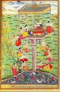 Parikshit bitten by Takshak