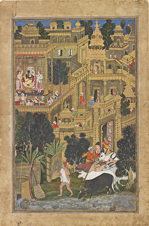 Krishna and the Golden City of Dwarka from the Harivamsha SculpturePedia Krishna and the Golden City of Dwarka from the Harivamsha