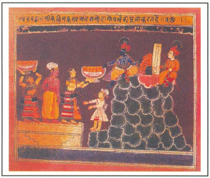 Krishna worshiping Mount Govardhan SculpturePedia Krishna worshiping Mount Govardhan