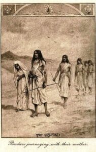 Pandavs Journeying With Their Mother