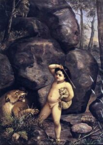 RajaRaviVarmaMahabharataBharata SculpturePedia Bharata the son of Sakuntala