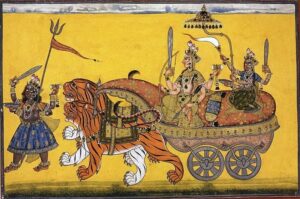 The Devi Rides in State