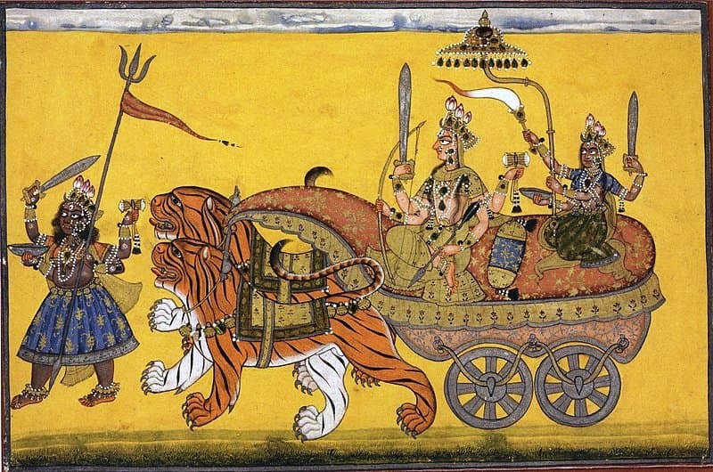 The Devi Rides in State