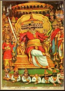 Ravana on Navgraha Throne