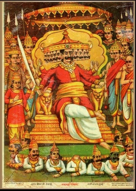 Ravana on Navgraha Throne