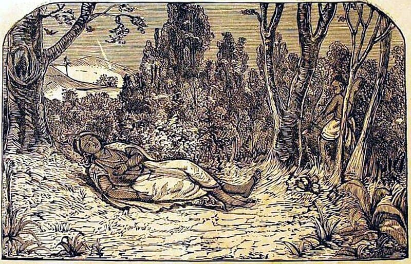 DeathofKrishnaIllustrationsfromtheBarddhamaneditionofMahabharata SculpturePedia Death of Krishna