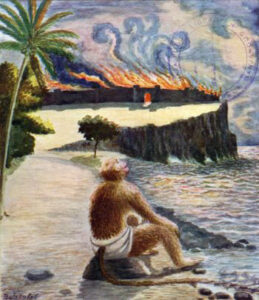 Hanuman Watches Lanka Burn