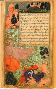 Kartavirya ArjunafellsRavanawithhismaceandadvancestocapturehimwithhisthousandarms SculpturePedia Kartavirya Arjuna fells Ravana with his mace