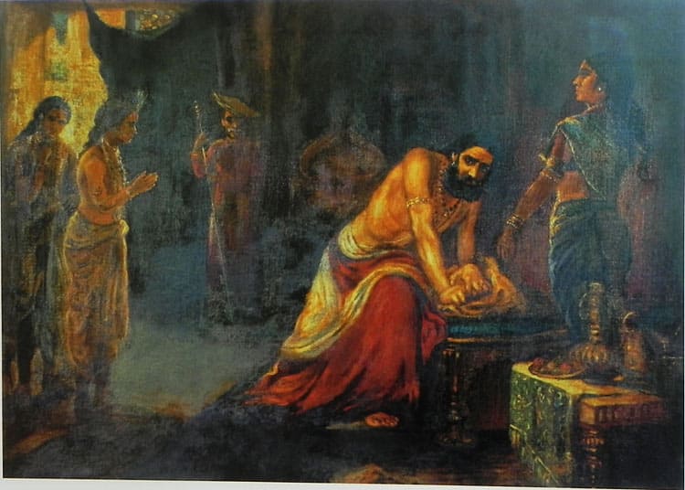 Krishna Pleads with Dhritarashtra to Avoid War