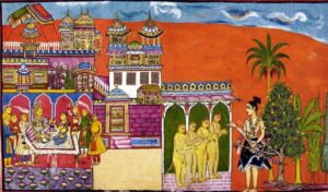 Lakshmana confronts Sugriva