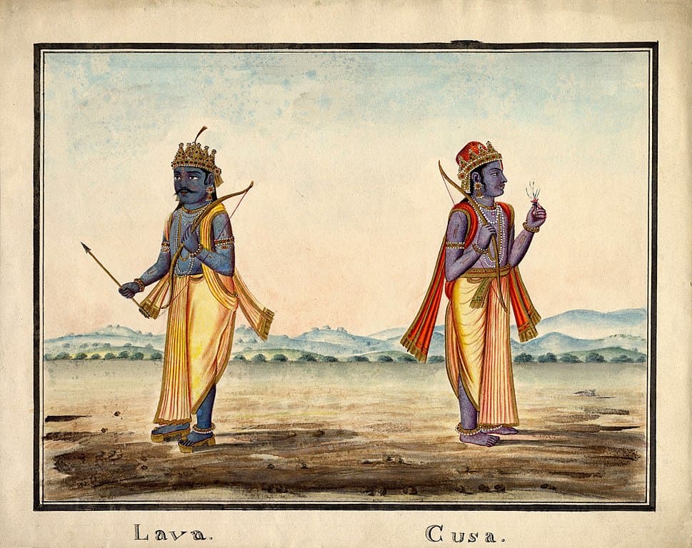 Lava and Kusa the sons of Rāma