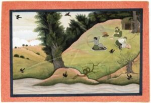 Rama Pursues Kakasura with a Magical Grass-Arrow