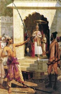 Sri Rama breaking the bow