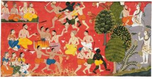 Shivas hosts destroying the sacrifice of Daksha Prajapati SculpturePedia Shivas hosts destroying the sacrifice of Daksha Prajapati