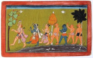 Sugriva leads Rama and Lakshman to Kishkindha, the capital of Bali