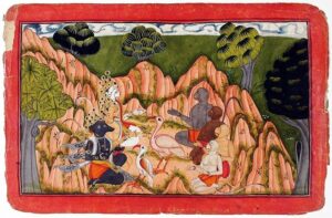 The Great Vulture Gives News of Sita to the Monkey Chiefs