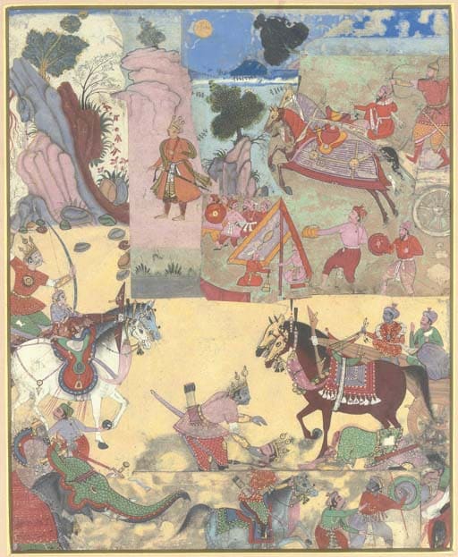 ArjunaiskilledbyhissonBabhnuVahanainbattle SculpturePedia Arjuna is killed by his son Babhnu Vahana in battle