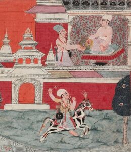 Satrajit and Prasena with the Syamantaka.