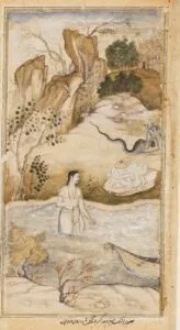 Takshaka steals earrings from Uttanaka