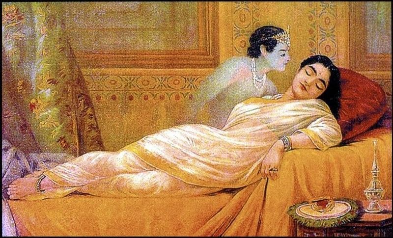 Usha dreaming of Aniruddha