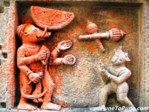 Varaha fighting with Hiranyaksha