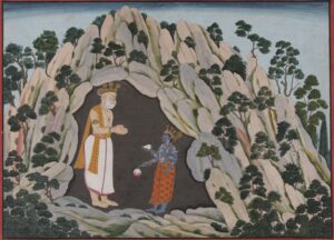 Vishnu Appears to King Muchukunda in a Cave in the Himalayas