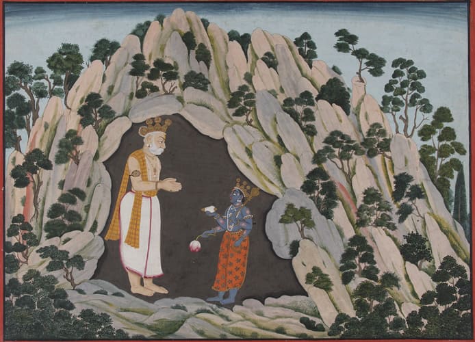 Vishnu Appears to King Muchukunda in a Cave in the Himalayas