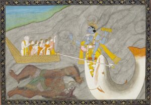 Matsya Avatar kills Hayagriva and Saves Manu SculpturePedia Matsya Avatar kills Hayagriva and Saves Manu
