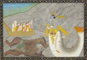 Matsya Avatar kills Hayagriva and Saves Manu SculpturePedia Matsya Avatar kills Hayagriva and Saves Manu
