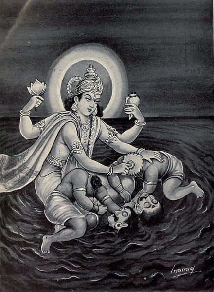 Vishnu Killing Demons Madhu and Kaitabha SculpturePedia Vishnu Killing Demons Madhu and Kaitabha